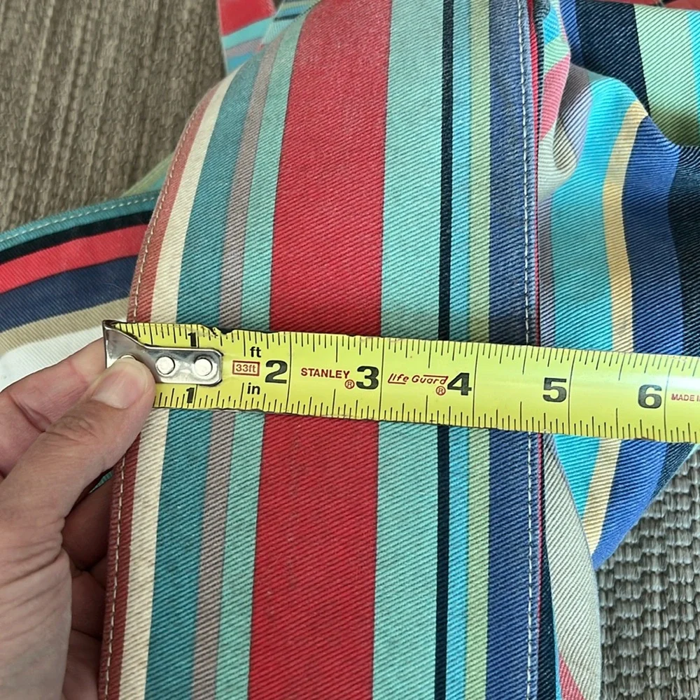 Vintage Eddie Bauer Summer Striped Cotton Canvas Tote